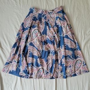 Blue Midi Skirt